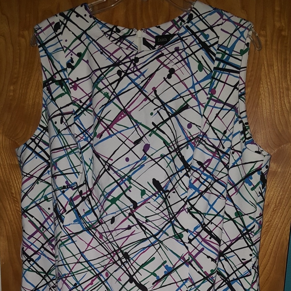 Multicolored Pencil Length Dress